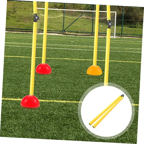 Vista 8 de BESPORTBLE 1 juego de bastones de agilidad de entrenamiento de fútbol, equipo de entrenamiento de fútbol para atletismo, regates y coordinación