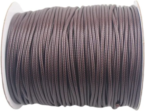 Vista 42 de Cordón de poliéster encerado para hacer joyas, cuerda encerada con carrete para hilo de manualidades (negro, 0.020 in (150 yardas))