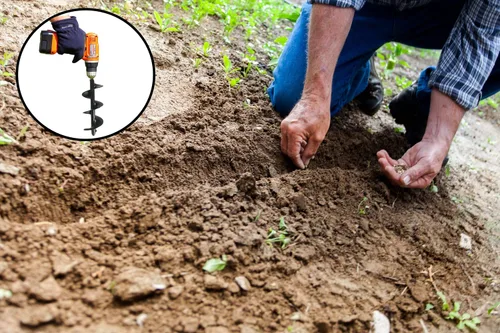 Vista 4 de Ashman - Broca de taladro de 3 x 14 pulgadas para plantar bulbos, un paquete