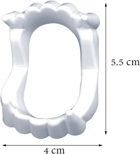 Vista 2 de 12 Vampire Fangs, color blanco, de plástico dientes, Costume Accessory Party Favors