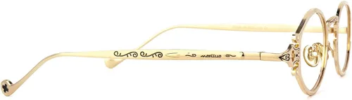 Vista 7 de Voogueme Lentes graduados retro ovalados dorados para mujer y hombre Callum GOM975597-01, talla M, Oro