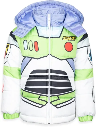 Vista 4 de Disney Pixar Toy Story Buzz Lightyear Zip Up Puffer Jacket Toddler to Little Kid