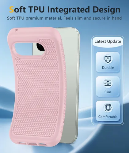 Vista 52 de FNTCASE Funda para iPhone 17 Pro: Fundas delgadas translúcidas de color azul claro compatibles con MagSafe, protección completa de la cámara