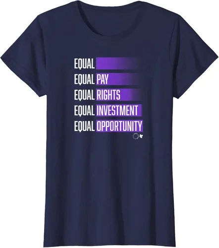 Vista 3 de USWNTPA - Equal - Fight For Equality - Camiseta de fútbol de Estados Unidos, Azul