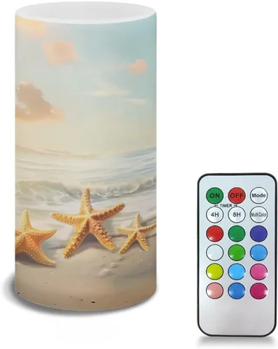 Vista 10 de Velas LED sin llama personalizadas que funcionan con pilas con temporizador remoto que cambia de color, personaliza fotos y texto, hazlo tú mismo tu