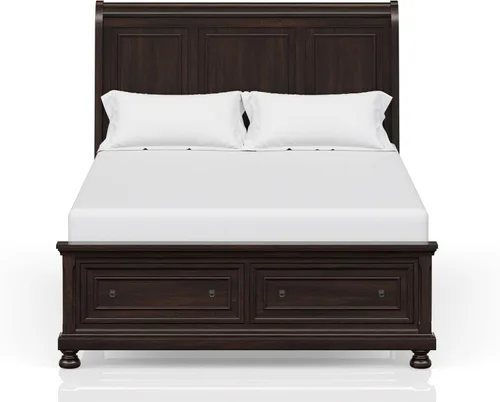 Vista 3 de Bernards Prescott Cama King Trineo de almacenamiento, color cereza