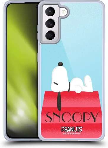 Vista 9 de Head Case Designs Snoopy Deco Dreams - Funda de gel con licencia oficial de Peanuts Blue Pattern [protección de grado militar] compatible con Google