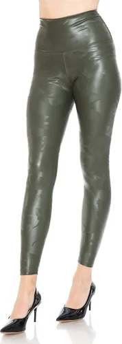 Vista 24 de Leggings Depot - Leggings de piel sintética para mujer, de cintura alta, elásticos Yoga-cactus y llama de 5