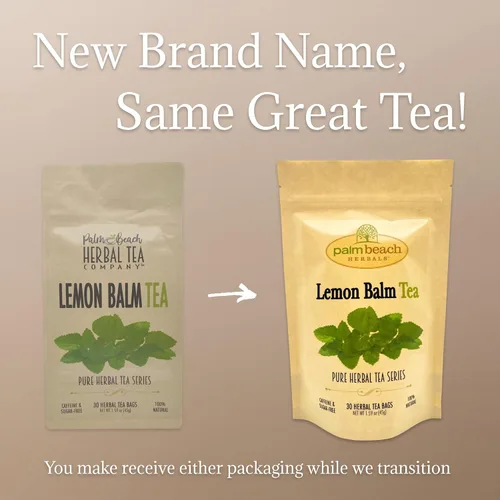 Vista 3 de Palm Beach Medicinal Herbs - Té de bálsamo de limón - Serie de té de hierbas puras, 30ct