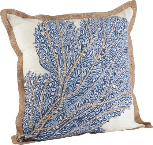 Vista 12 de SARO LIFESTYLE Neptunian Collection - Almohada de algodón, 20 pulgadas, tortuga marina