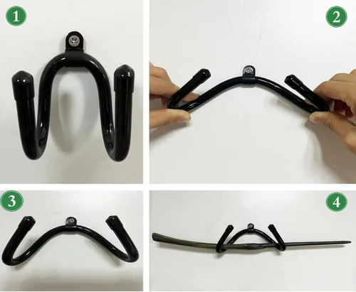 Vista 7 de Pmsanzay Paquete de 6 mini soportes universales ajustables para colocar en la pared, soporte de madera para varita mágica, fuerte y flexible, por lo