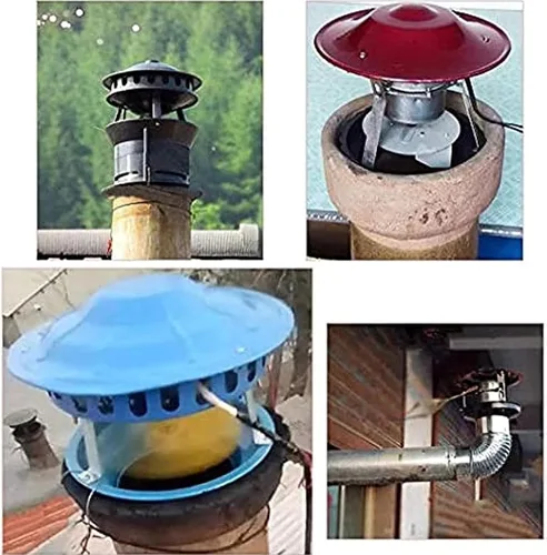Vista 5 de Ventilador de chimenea, Ventiladores de ventilación de chimenea de 120 W, Bombas extractoras de humo de chimenea, Ventilador de chimenea eléctrico