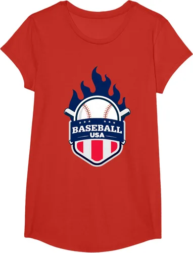 Vista 57 de Baseball USA Support the Team Shirt - Camiseta con la bandera de Estados Unidos, Blanco, S