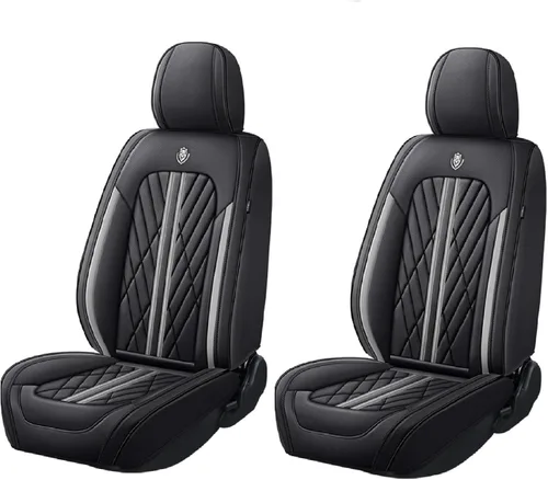 Vista 22 de Juego de fundas de asiento de automóvil de cuero nappa impermeables y transpirables de ajuste universal, cojín protector para vehículo automotriz
