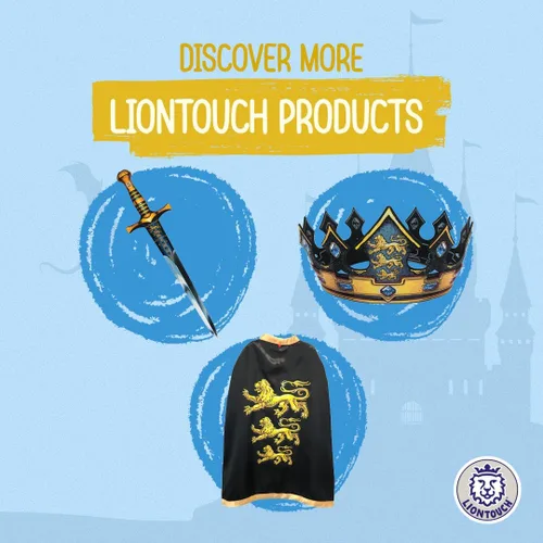 Vista 6 de Liontouch Triple Escudo del Rey León Juguete medieval de espuma para niños listo para aventuras en el reino Armas seguras y armadura de batalla
