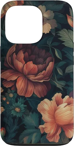 Vista 10 de Vintage Dark Flower Pattern Moody Floral Case for iPhone 17