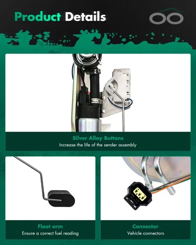 Vista 3 de SCITOO Conjunto de bomba de combustible compatible con Ford para Ranger 1999 bomba de combustible eléctrica 12v unidad de envío E2262S L4 V6 2.5L