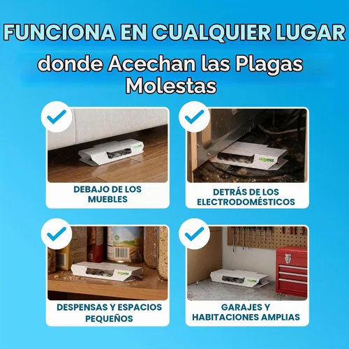 Vista 8 de BugMD Trampa para Cucarachas de Interior y Mata Cucarachas - Trampa Pegajosa para Insectos, Arañas y Grillos para el Hogar - Trampas de Pegamento