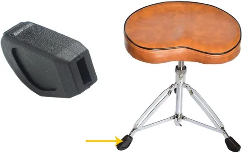 Vista 2 de YIJU 3 Pieces Drum Stand Feet Drum Rubber Feet Drum Leg Protection Cover Drum Hardware Accessories Universal Fit Installation for Multiple Stands