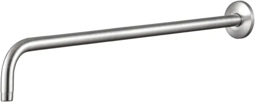Vista 25 de OFFO Brazo de ducha con pestaña, de 6 pulgadas en oro brillante, montaje en pared, reemplazo, brazo angular de cabezal de ducha montado en la pared