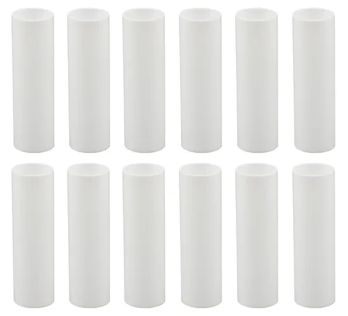 Vista 5 de Creative Hobbies® Fundas de plástico blanco de 1.75 pulgadas para candelabros de 1.75 pulgadas, base de candelabro de 1.75 pulgadas, juego de 12