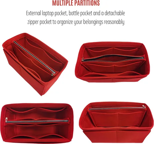 Vista 9 de Organizador de bolsas para St Louis PM Organizador de bolsas St Louis GM Tote Bag Inserto hecho a mano 0.118 in Fieltro Premium Snug Robusta