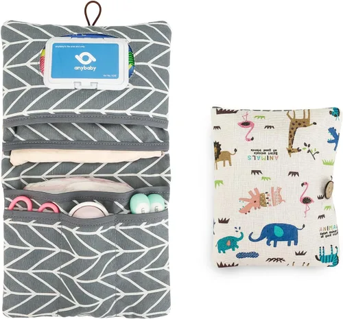 Vista 7 de Lmbabter Organizador extraíble para bolsa de bebé, bolsa de pañales con 6 bolsillos en total, bolso y bolsa de mano para mujeres, mamás, enfermeras