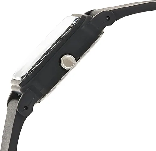 Vista 3 de Casio LQ142-7B Reloj de cuarzo de resina negra con esfera blanca para mujer