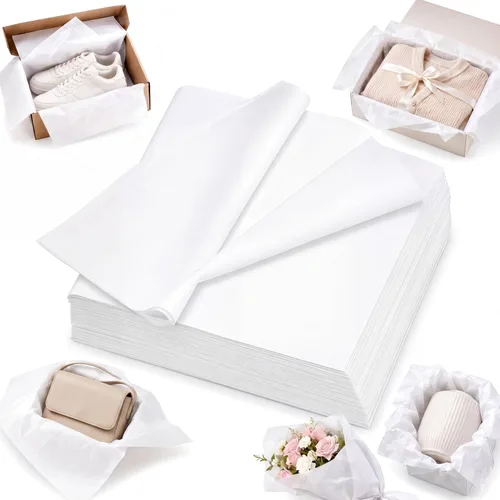 Vista 54 de Qilery - 500 hojas de papel de seda negro a granel para bolsas de regalo de 15 x 20 pulgadas, sin ácidos, para regreso a clases, papel de regalo
