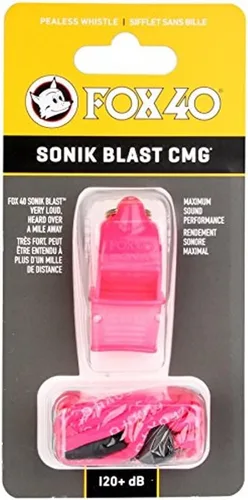 Vista 3 de Fox 40 Sonik Blast CMG con cordón de separación, color rosa