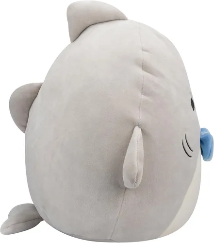 Vista 4 de Squishmallows SQCR05379 - Gordon The Grey Shark con pajarita azul, 7.5 pulgadas, multicolor