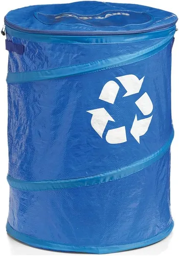 Vista 4 de Coghlan's Contenedor de Reciclaje Pop-Up Deluxe Duradero – Contenedor Plegable con Tapa con Cremallera, Clips para Bolsas y Puntos de Anclaje