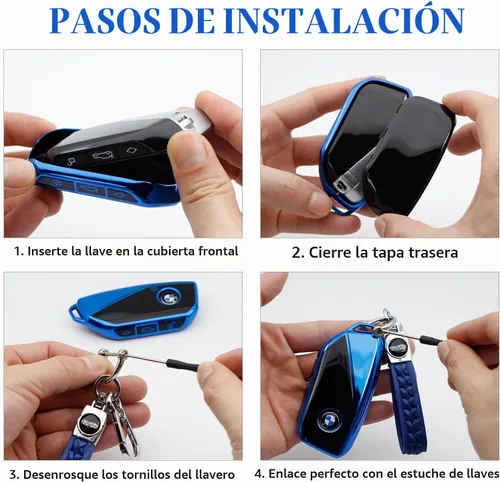 Vista 7 de Creativity Para BMW X5 Cubierta de llave y accesorios para llavero (juego Azul (combinación)