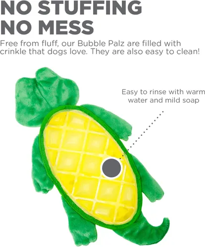 Vista 5 de Outward Hound Bubble Palz - Juguete de peluche para perro, caimán, tamaño L