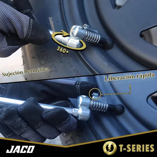 Vista 7 de JACO Lightning T-Series Portabrocas de aire para neumáticos - 1/4" F-NPT (Flujo abierto)