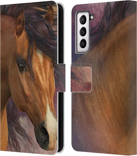 Vista 339 de Head Case Designs Officially Licensed Laurie Prindle A Morgan Christmas Western Stallion Leather Wallet Case Compatible with Samsung Galaxy A07 4G