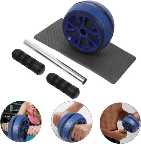 Vista 6 de Alipis 2pcs Ab Roller Wheel with Knee Pad Fitness Equipment for Core Strengthening Abdominal and Back Workout Home Gym Exercise Tool for Men and