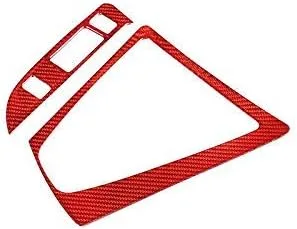 Vista 4 de YIWANG Consola central de coche de fibra de carbono real, marco de cambio de marchas, 2 piezas para BMW M3 M4 F80 F82 F83 2014-2018 conducción a