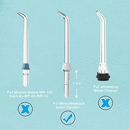 Vista 4 de Puntas de repuesto para irrigador dental Waterpik, repuesto de punta de irrigador de agua de alta presión, compatible con irrigador oral Waterpik
