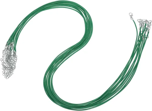 Vista 66 de MECCANIXITY 10 cordones de collar encerado de 18 pulgadas, cadena de collar a granel con cierre de 0.059 in de cuerda de cuero encerado para hacer