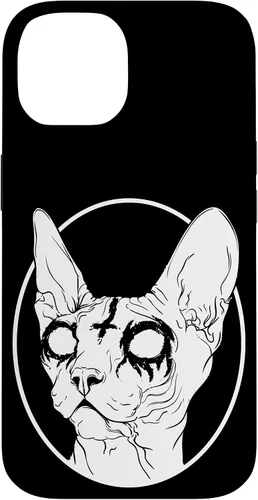 Vista 4 de Black Metal Sphynx Cat Pastel Goth and Death Metal Case for iPhone 17