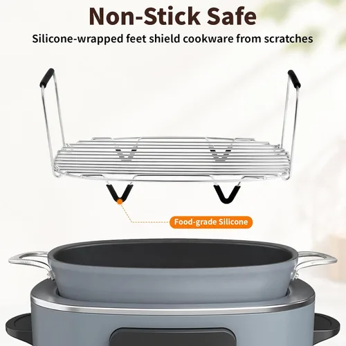 Vista 3 de Rejilla para asar y vaporera para Ninja Foodi Possible Cooker Pro 8.5Qt