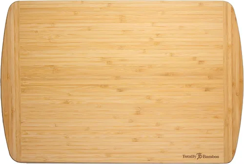 Vista 8 de Totally Bamboo Malibu Tabla de cortar de bambú con ranura para jugos, 18 x 12 pulgadas, natural