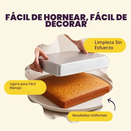 Vista 5 de Wilton Molde cuadrado de aluminio para tartas, fabricado sin PFAS, 12 x 12
