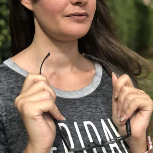Vista 8 de Magz Chelsea Cateye - Lentes de lectura con filtro de luz azul, para lectura de computadora, hombres y mujeres, para colgar en el cuello, cierre