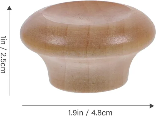 Vista 4 de Kichvoe 2 pomos de repuesto para mango de tapa de olla para utensilios de cocina, ajuste universal, pomos de tapa de sartén de madera, resistentes a