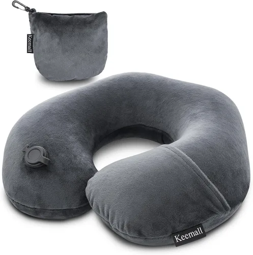 Vista 12 de Keemall Almohada de Cuello de Coche Inflable, Almohada de Reposacabezas de Coche Inflable Suave para Asiento de Conducción con Correa Ajustable