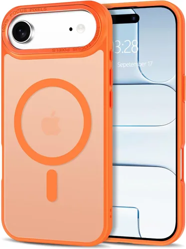Vista 32 de Anuck - Funda magnética para iPhone 11 compatible con MagSafe, carcasa trasera mate translúcida dura, borde de TPU, delgada, resistente a impactos