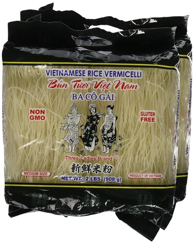 Vista 4 de Three Ladies Fideos de arroz vietnamita de la marca, 2 libras (paquete de 2)