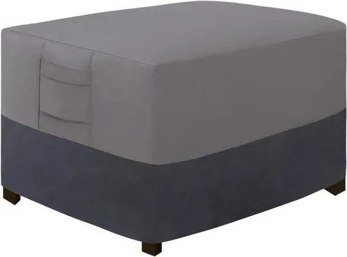 Vista 27 de Easy-Going Funda otomana para exteriores, funda impermeable para otomana de patio, funda resistente para muebles de exterior con asas acolchadas